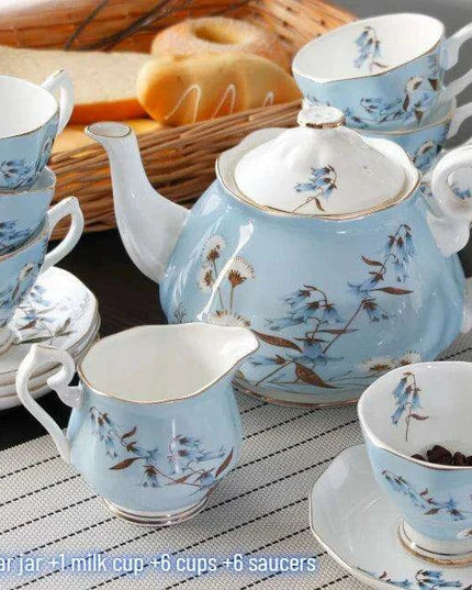 Luxurious 15-Piece European Bone China Tea Set for Afternoon Elegance