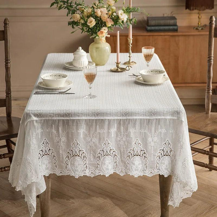 French Lace Wedding Tablecloth - Enhance Your Home Decor with Elegance