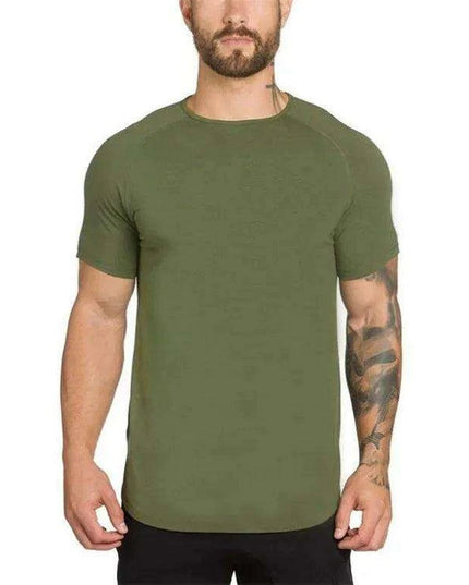 Men's Hip Hop Summer Cotton Fitness T-Shirt - Short Sleeve Bodybuilding Tee