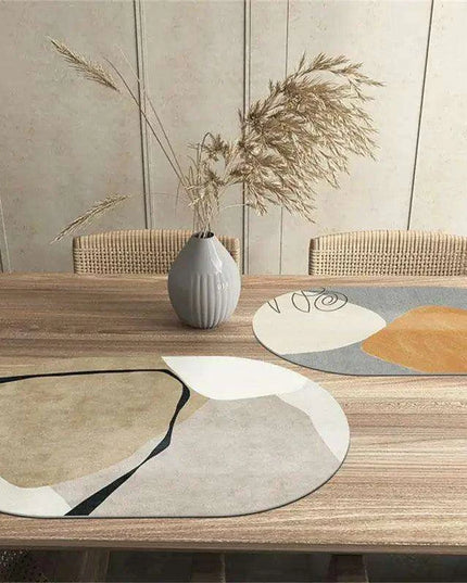 Sophisticated Oval Leather Dining Placemats Set with Heat Resistance and Non-Slip Design - Perfect for Every Meal