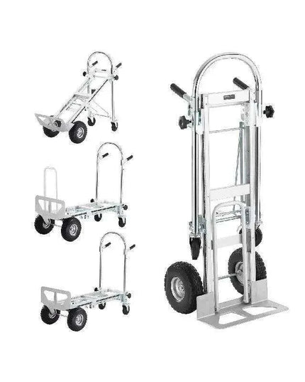 Versatile Heavy-Duty Aluminum Folding Dolly Cart - Ultimate Transport Solution for Industrial and Retail Use