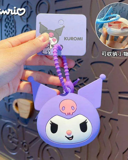 Kawaii Sanrio Character Silicone Coin Purse Trio - Charming Wallet with Cinnamoroll, Kuromi, and My Melody
