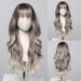 30-Inch Brown Wavy Synthetic Wig with Bangs - Perfect for Parties and Themed Events