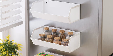 Magnetic Kitchen Storage Rack, Refrigerator Side Storage Box, Vegetable Side Box, Gap Magnetic Hanging Basket, No Drilling Required magnetic-kitchen-storage-rack-refrigerator-side-storage-box-vegetable-side-box-gap-magnetic-hanging-basket-no-drilling-required