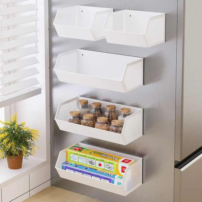 Wochuangsi Magnetic Kitchen Storage Rack - No Drilling, Gap Hanging Ba
