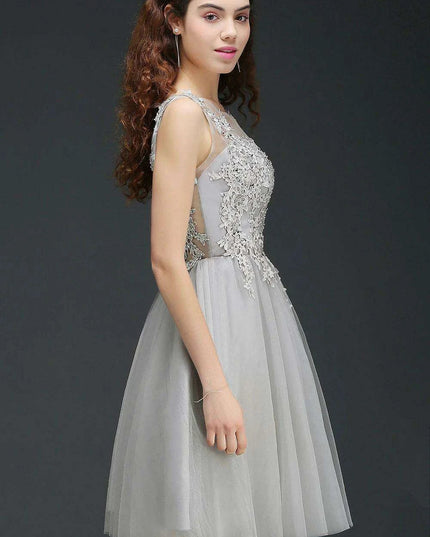 O Neck Tulle Evening Dress