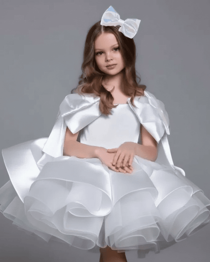 Children's Host's Performance Evening Gown - Bow Sleeveless Design