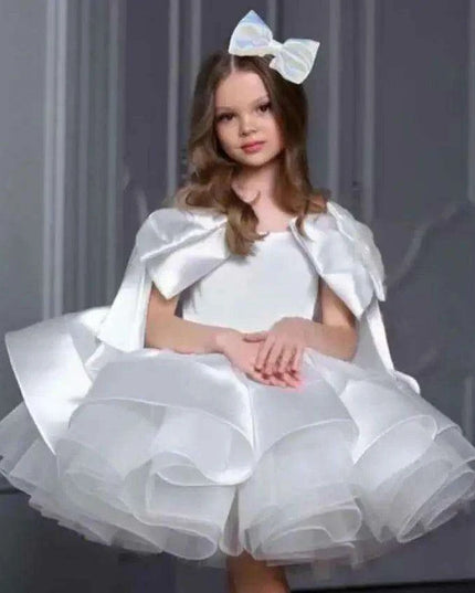 Children's Host's Performance Evening Gown - Bow Sleeveless Design