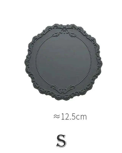 Elegant Embossed Flower Silicone Placemats - Enhance Your Dining Experience