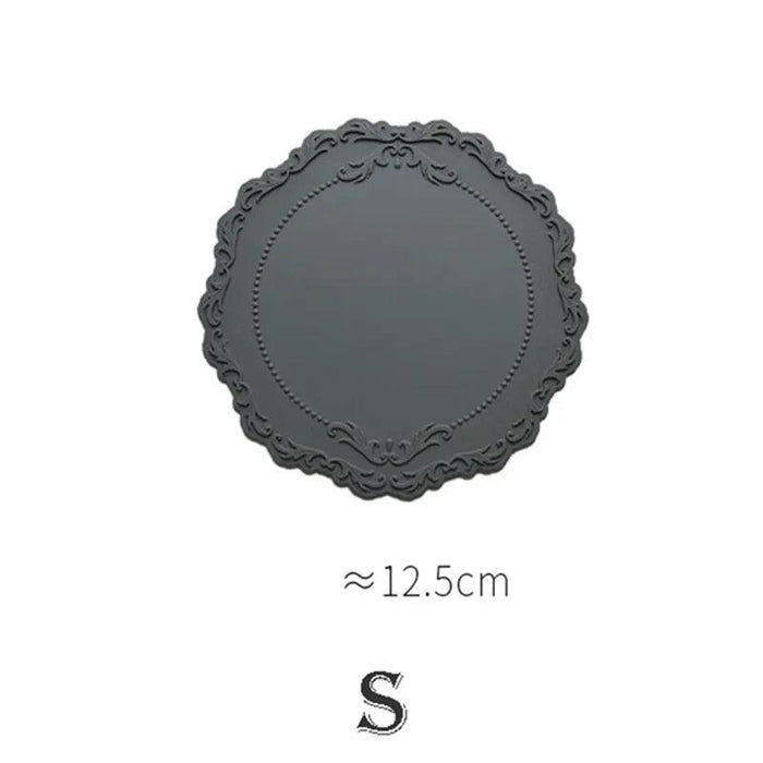 Elegant Embossed Flower Silicone Placemats - Enhance Your Dining Experience