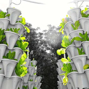 Space-Saving Vertical Herb Tower with Rolling Mobility