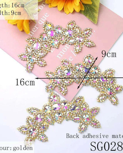 Sparkling Crystal-Studded Rhinestone Waist Appliqué Belt