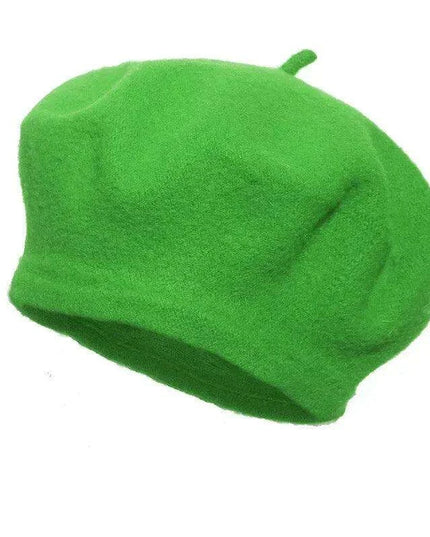 Chic French Wool Beret - Effortless Vintage Elegance for Women