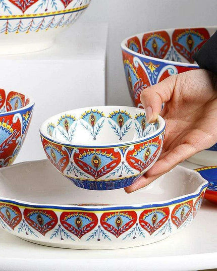 Stylish Yellow Ceramic Dining Set - Mug, Kettle, Plate, and Spoon Bowl, American Style