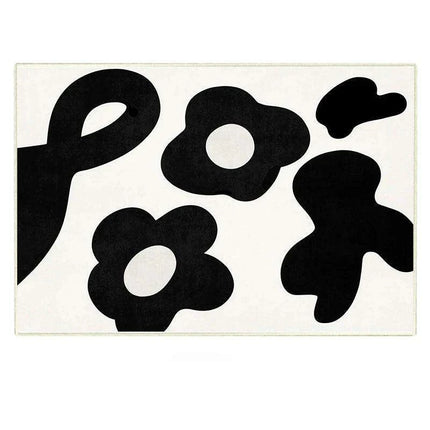 Chic Eco-Conscious Monochrome Abstract Area Rug with Superior Stability