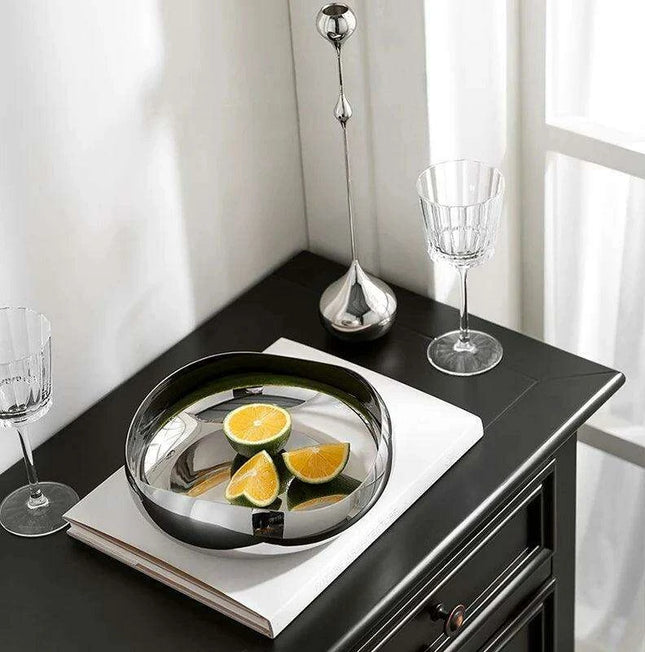 Scandinavian Elegant Stainless Steel Bowl for Salads and Fruits