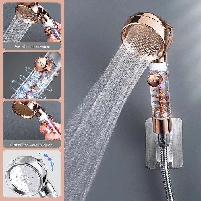Vitamin C Infused Aromatherapy Spa Shower Head Filter for Hair and Skin Revitalization