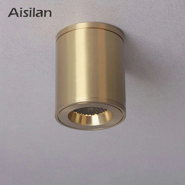 Premium Copper LED Downlight - Sophisticated Indoor Lighting with Anti-glare Honeycomb Design and High CRI
