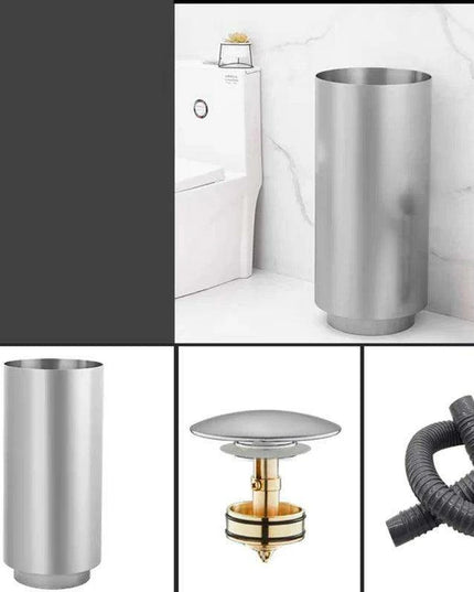 Sophisticated 304 Stainless Steel Round Pedestal Sink