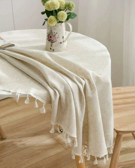 Stylish Customizable Plaid Cotton Linen Tablecloth - Elevate Your Dining Experience