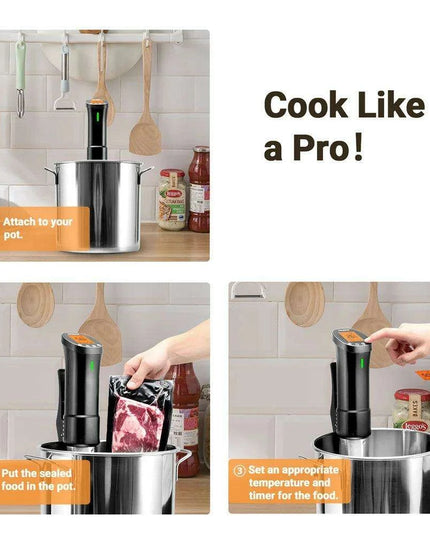 Smart Wi-Fi Sous Vide Immersion Cooker - INKBIRD Culinary ISV-200W Stainless Steel