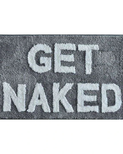 Playful Microfiber Bath Mat with Humorous "Nude Time" Design and Anti-Slip Safety Features