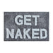 Luxurious Microfiber Bath Mat with Playful "Get Naked" Design and Anti-Skid Technology