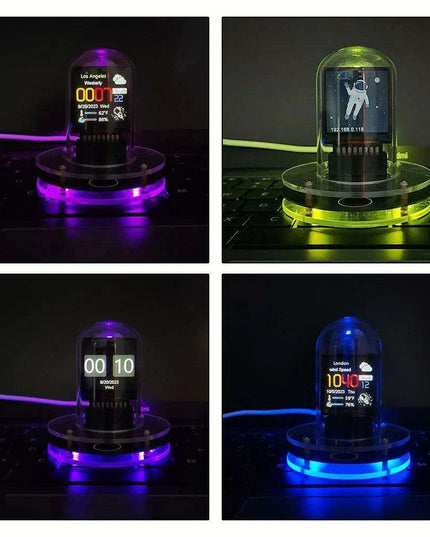 Smart WiFi Nixie Tube Clock with Animated Display and Real-Time Weather Updates