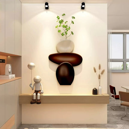 Stone-Effect LED Pendant Lamp - Living Room & Porch