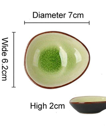 Chic Ceramic Soy Sauce Dipping Dish Set with Multi-Purpose Serving Tray