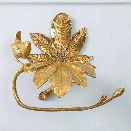 Copper Leaf Wall-Mounted Tissue & Napkin Holder