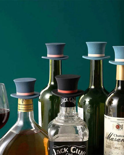 Whimsical Top Hat Silicone Champagne Bottle Stopper