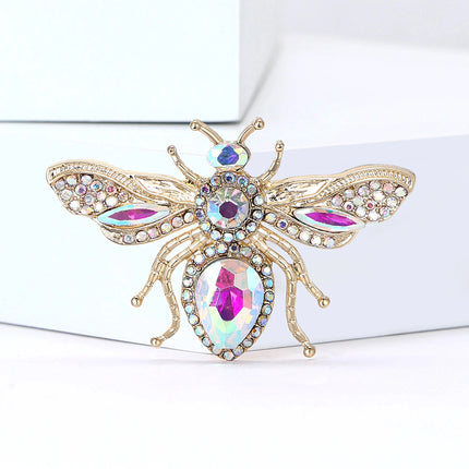 Rhinestone Bee Brooch — Crystal Glass Insect Pin for Women & Men | Multiple Colours