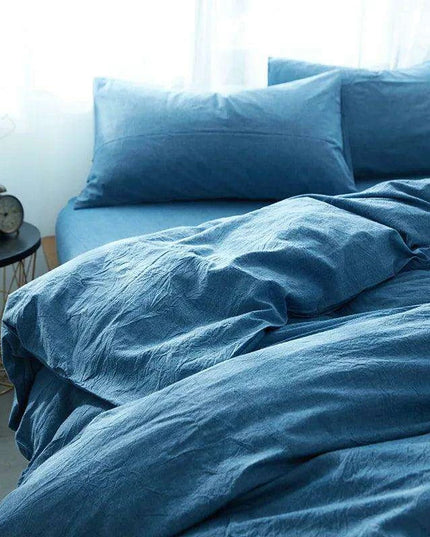 Modern Simple 100% Cotton Duvet Cover Set