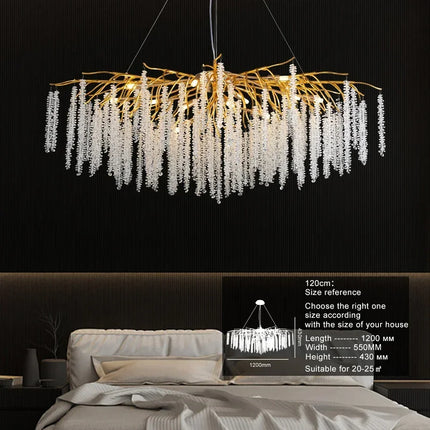 Twinkling Light Crystal LED Ceiling Chandelier - Elegant Pendant Lamp