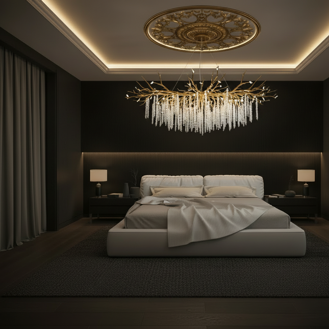 Twinkling Light Crystal LED Ceiling Chandelier - Elegant Pendant Lamp