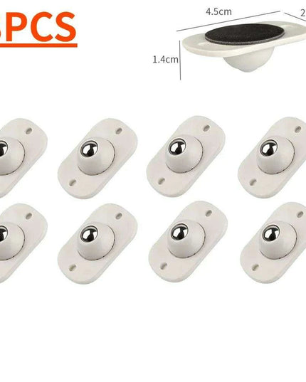 4PCS Adhesive 360° Swivel Caster Wheels for Effortless Furniture Mobility
