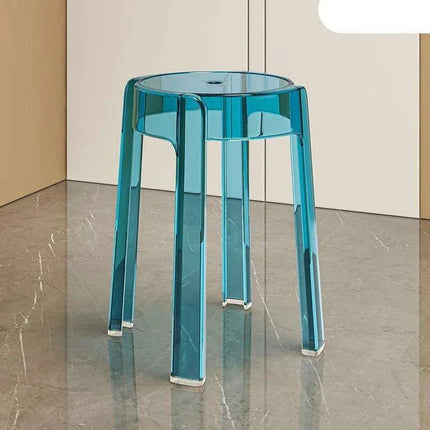 Sleek Transparent Folding Stool for Contemporary Interiors