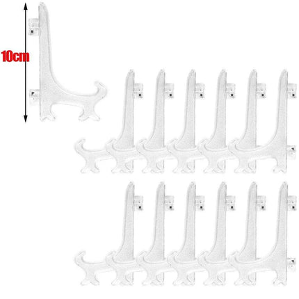 20-Piece Versatile Display Stands in Clear and Black for Stylish Home Showcasing