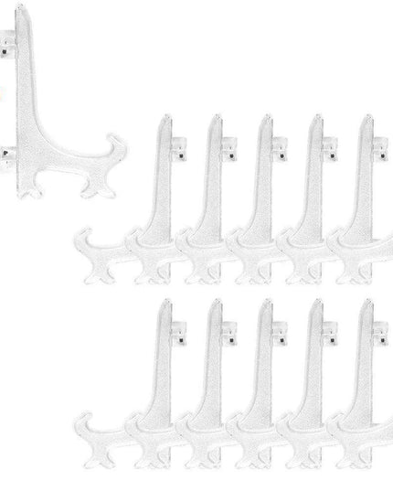 20-Piece Versatile Display Stands in Clear and Black for Stylish Home Showcasing