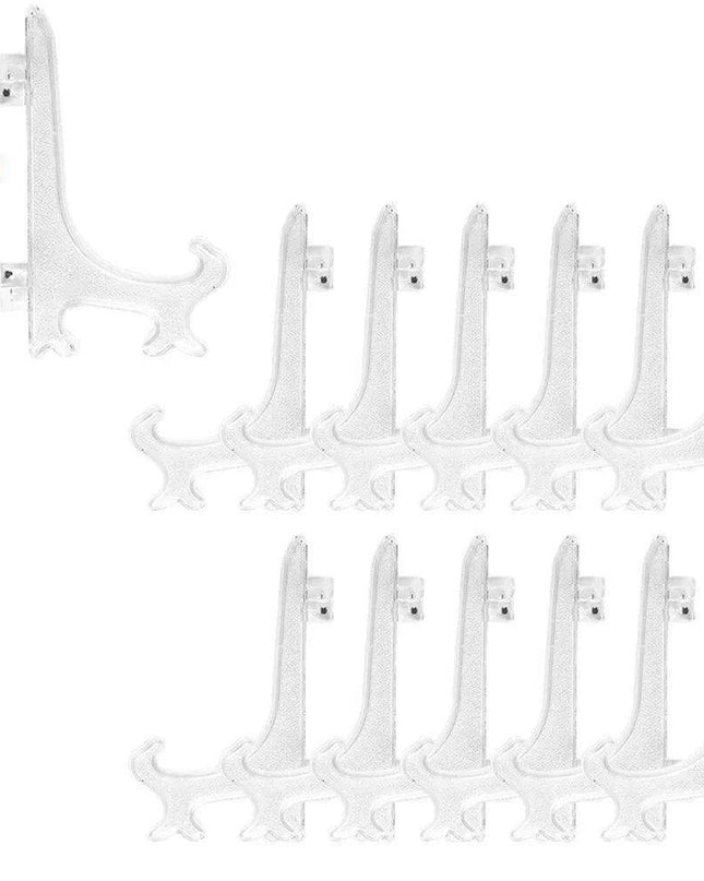 20-Piece Versatile Display Stands in Clear and Black for Stylish Home Showcasing