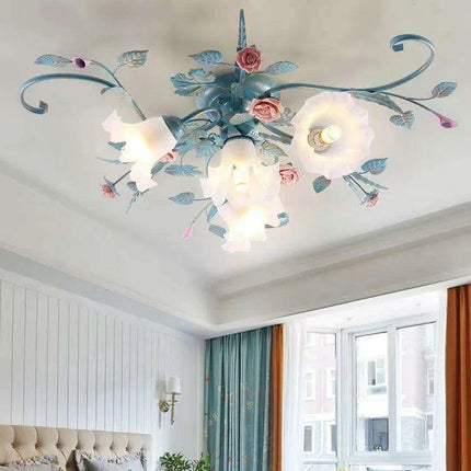 Whimsical Blossom Illuminating Chandelier for Romantic Interiors and Celebratory Events