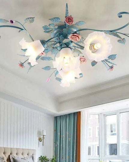 Whimsical Blossom Illuminating Chandelier for Romantic Interiors and Celebratory Events