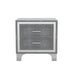 Luxurious LED-Illuminated Queen Bedroom Set with Crystal-Tufted Headboard and Nightstands - Modern Sophistication