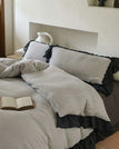 Grey / Full Size 4pcs / Flat Bedsheet