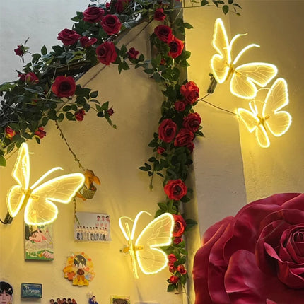 1PC 12V Led Outdoor Simulation Dynamic Static Butterfly Lights for Festival Home Decor Holiday Wedding Party Diy Decorations 1pc-12v-led-outdoor-simulation-dynamic-static-butterfly-lights-for-festival-home-decor-holiday-wedding-party-diy-decorations