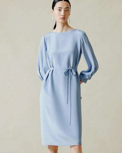 Elegant Silk Crepe Dress for Women - Perfect for Office and Parties - Spring Summer 2024 Collection