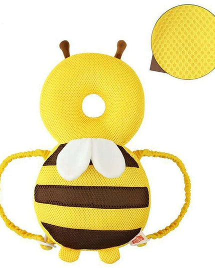 Bee-Themed Toddler Safety Backpack with Adjustable Headguard for Safe Adventures
