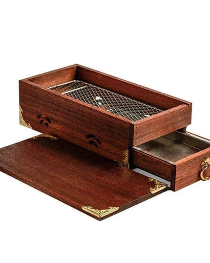 Western Rustic BBQ Smoker's Wooden Dinnerware Set