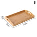Sustainable Bamboo Rectangular Serving Tray for Tea, Fruits, and Desserts